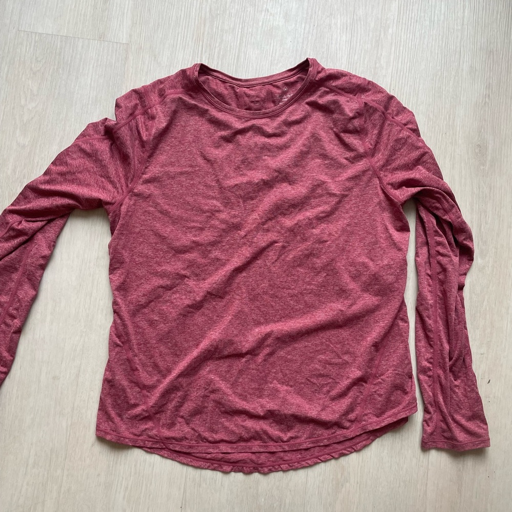 Sweaty Betty Heathered Red Long Sleeve Top